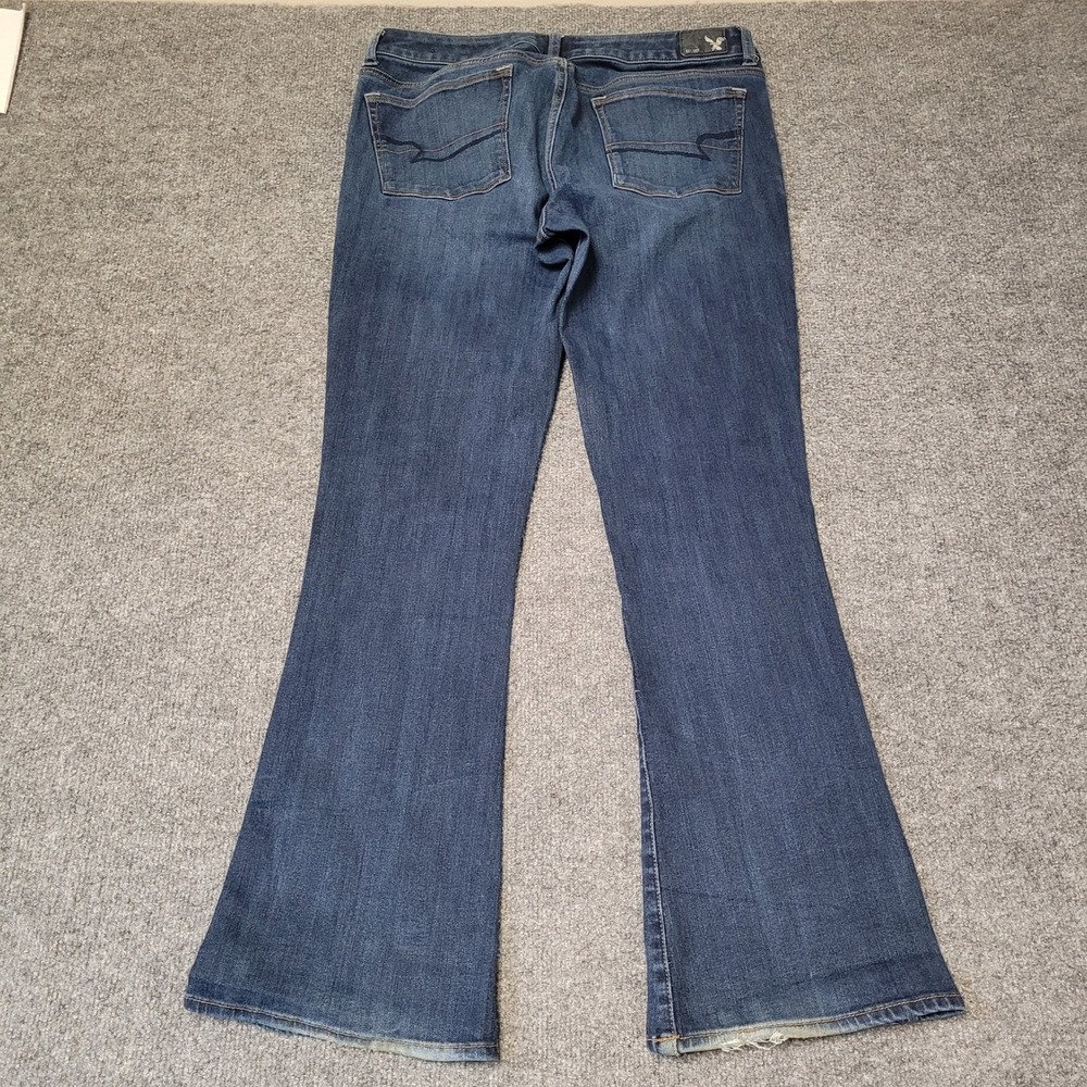 American Eagle Jeans Womens Size 12 Dark Wash Super Stretch Flare Denim 95541